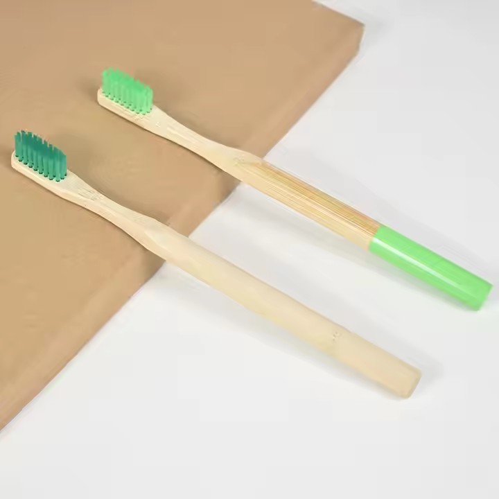 Bambu rund handtag tandborste