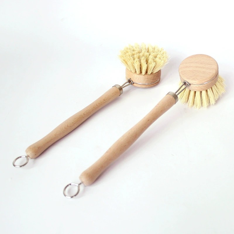 Långt handtag Beech Sisal Dish Brush